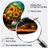 Masterpiece Sunflowers By Van Gogh IV - Asymmetric Metal Wall Clock