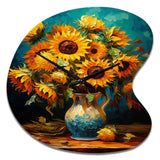 Masterpiece Sunflowers By Van Gogh IV - Asymmetric Metal Wall Clock