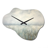 Meadow Minimalism Horizon I - Asymmetric Metal Wall Clock