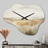 Meadow Grasslands Minimalism II - Asymmetric Metal Wall Clock