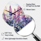 Meadow Wild Lupine Serenade - Asymmetric Metal Wall Clock