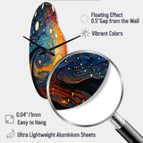Colorful Meditation Transcendence Pointillism Dot I - Asymmetric Metal Wall Clock
