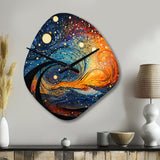 Colorful Meditation Transcendence Pointillism Dot I - Asymmetric Metal Wall Clock