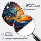 Colorful Meditation Transcendence Pointillism Dot I - Asymmetric Metal Wall Clock