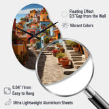 Colorful Mexico Colorful Casas This IX - Asymmetric Metal Wall Clock