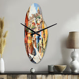 Colorful Mexico Colorful Guanajuato Fauvism - Asymmetric Metal Wall Clock