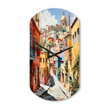 Colorful Mexico Colorful Guanajuato Fauvism - Asymmetric Metal Wall Clock