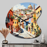 Colorful Mexico Colorful Guanajuato Fauvism - Asymmetric Metal Wall Clock