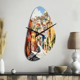 Colorful Mexico Colorful Guanajuato Fauvism - Asymmetric Metal Wall Clock