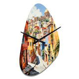Colorful Mexico Colorful Guanajuato Fauvism - Asymmetric Metal Wall Clock