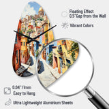 Colorful Mexico Colorful Guanajuato Fauvism - Asymmetric Metal Wall Clock