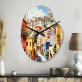 Colorful Mexico Colorful Guanajuato Fauvism - Asymmetric Metal Wall Clock