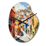 Colorful Mexico Colorful Guanajuato Fauvism - Asymmetric Metal Wall Clock