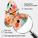 Colorful Mid Century Colorful Contrasts II - Asymmetric Metal Wall Clock