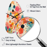 Colorful Mid Century Colorful Contrasts II - Asymmetric Metal Wall Clock