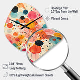 Colorful Mid Century Colorful Contrasts II - Asymmetric Metal Wall Clock