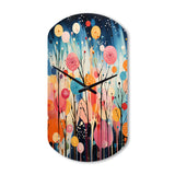 Colorful Mid Century Colorful Contrasts III - Asymmetric Metal Wall Clock
