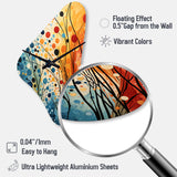 Colorful Mid Century Dynamic Duality III - Asymmetric Metal Wall Clock