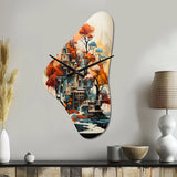 Colorful Mid Century Midcentury Dreams - Asymmetric Metal Wall Clock