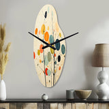 Beige Mid Century Minimalist Masterpiece - Asymmetric Metal Wall Clock