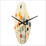 Beige Mid Century Minimalist Masterpiece - Asymmetric Metal Wall Clock