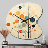 Beige Mid Century Minimalist Masterpiece - Asymmetric Metal Wall Clock