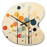 Beige Mid Century Minimalist Masterpiece - Asymmetric Metal Wall Clock