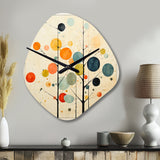 Beige Mid Century Minimalist Masterpiece - Asymmetric Metal Wall Clock