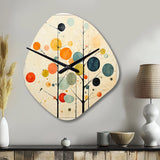 Beige Mid Century Minimalist Masterpiece - Asymmetric Metal Wall Clock