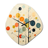 Beige Mid Century Minimalist Masterpiece - Asymmetric Metal Wall Clock