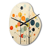 Beige Mid Century Minimalist Masterpiece - Asymmetric Metal Wall Clock