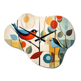 Green Mid Century Mod Nature III - Asymmetric Metal Wall Clock