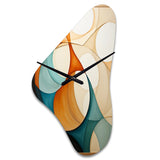 Orange Mid Century Organic Harmony I - Asymmetric Metal Wall Clock