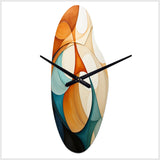 Orange Mid Century Organic Harmony I - Asymmetric Metal Wall Clock