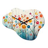 Teal Mid Century Retro Reflections - Asymmetric Metal Wall Clock