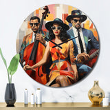 Mid Century Retro Rhythms Jazz - Abstract Metal Wall Clock