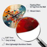 Colorful Mid Century Optical Serenade IV - Asymmetric Metal Wall Clock