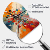 Colorful Mid Century Optical Serenade IV - Asymmetric Metal Wall Clock
