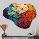 Mid Century Sunburst Serenade III - Asymmetric Metal Wall Clock