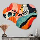 Mid Century Vintage Textiles II - Asymmetric Metal Wall Clock