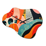 Mid Century Vintage Textiles II - Asymmetric Metal Wall Clock