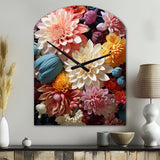 Mums Autumn Hues Showcases II - Asymmetric Metal Wall Clock