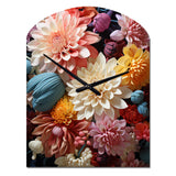 Mums Autumn Hues Showcases II - Asymmetric Metal Wall Clock
