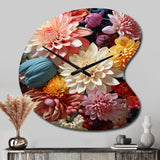 Mums Autumn Hues Showcases II - Asymmetric Metal Wall Clock