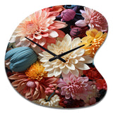 Mums Autumn Hues Showcases II - Asymmetric Metal Wall Clock