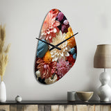 Mums Autumn Hues Showcases II - Asymmetric Metal Wall Clock