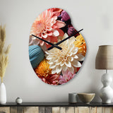 Mums Autumn Hues Showcases II - Asymmetric Metal Wall Clock