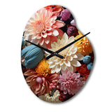 Mums Autumn Hues Showcases II - Asymmetric Metal Wall Clock