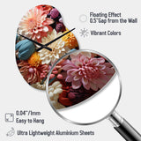 Mums Autumn Hues Showcases II - Asymmetric Metal Wall Clock