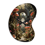 Mushroom The Secret Garden - Asymmetric Metal Wall Clock